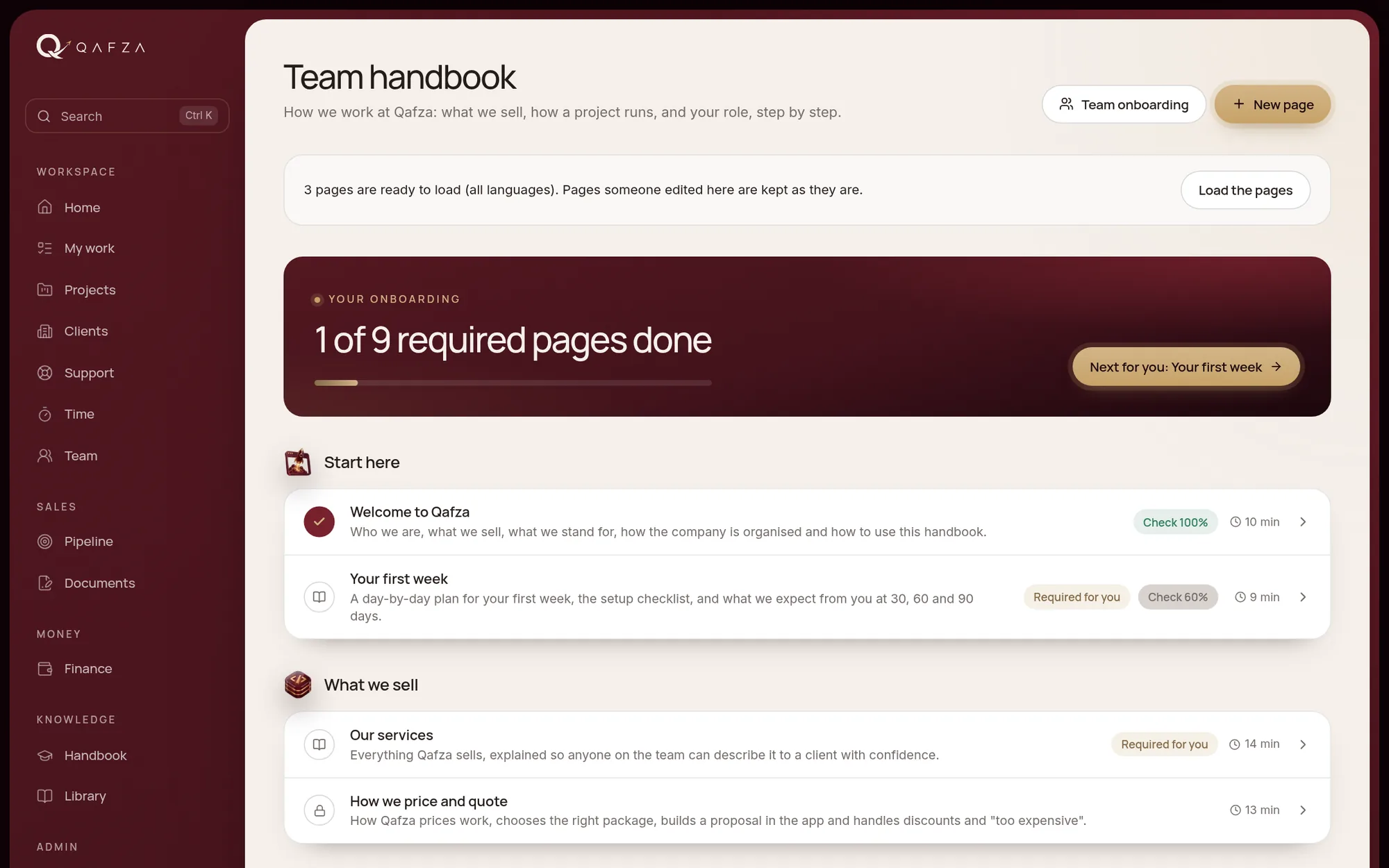 Handbook: Onboarding for every role